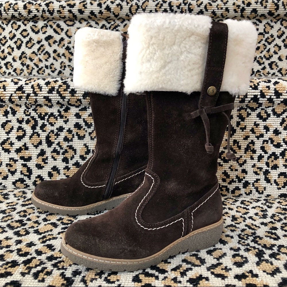 NATURINO Genuine Sheepskin Suede Boots Shoes Italy
